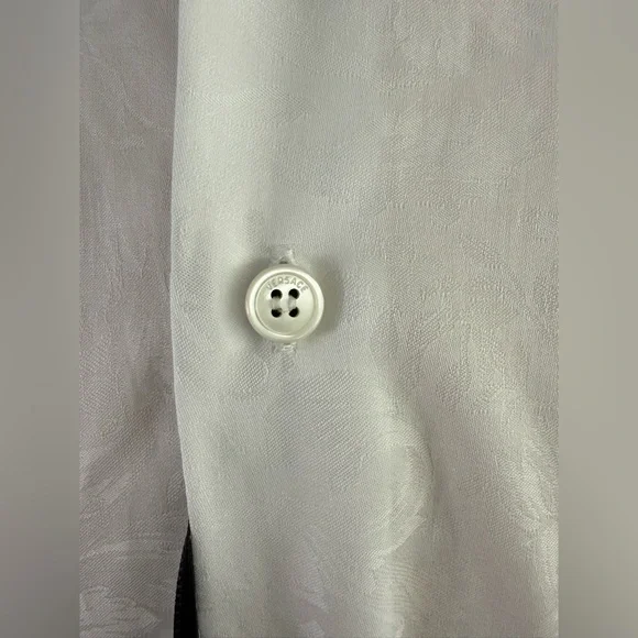 Versace Barocco Jacquard Long Sleeve Shirt Size 37 IT. PRISTINE CONDITION - Picture 14 of 16